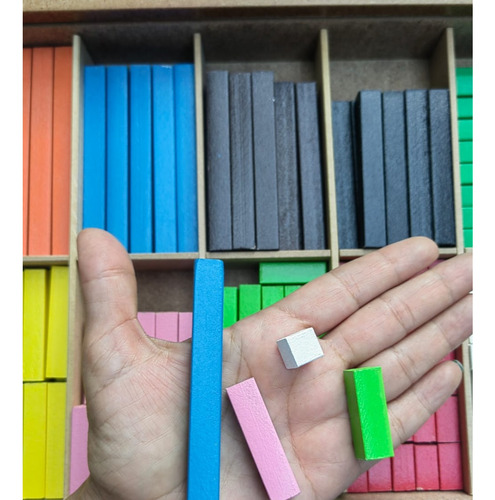 Regletas Cuisenaire Lisa Con 293 Piezas Y Estuche De Madera