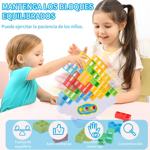 Tetra Tower Balance Game, 48 Piezas, Bloques De