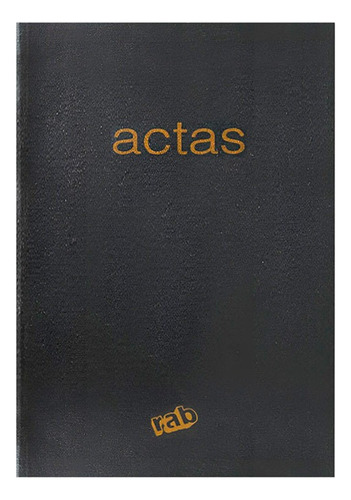 Libro Actas Clochet Rab Tapa Dura 200 Paginas 17x27cm Negro