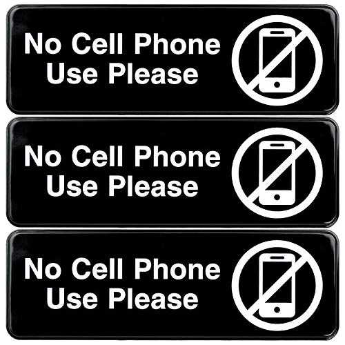 Prohibido Usar Teléfonos Celulares, Por Favor, Letrero