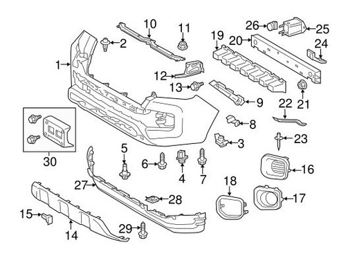 Parachoque Completo Toyota Tacoma 2016 2017 2018  A 28 Dias 