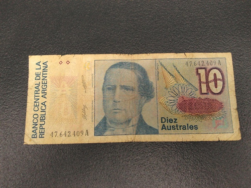 Makuka: Antiguo Billete Argentina 10 Ustrales Bol7 Mnn