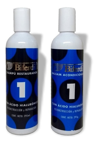 Shampoo + Balsam Biferdil 1 Restaurador Acido Hialuronico 