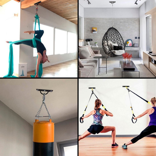 Suporte Teto Parede Trx Saco De Boxe Corda Cross Training