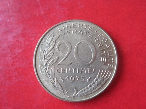 Moneda Francia 20 Céntimos 1975