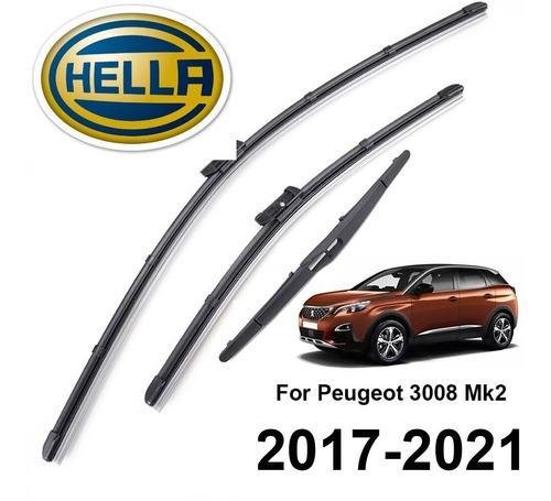 Kit Plumillas Hella Limpiaparabrisas Peugeot 3008 2017-2021