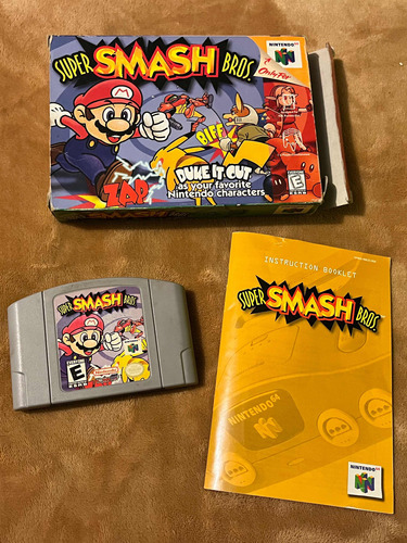 Super Smash Bros - N64 - Con Caja Y Manual Original - Usado