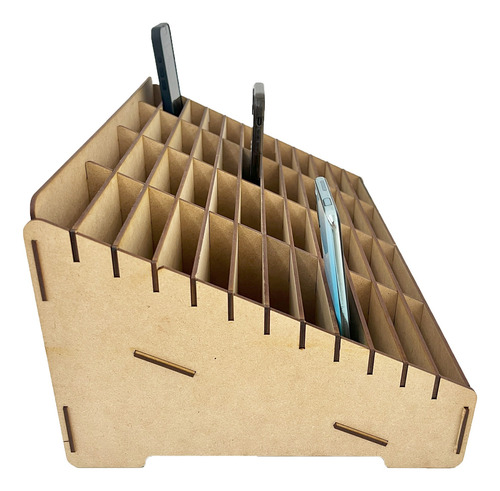 Caja Organizador Exhibidor Mdf Para 48 Telefono Celular