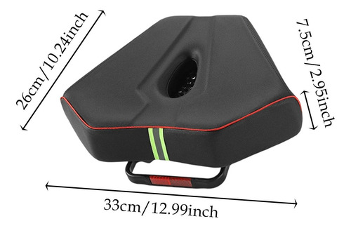 Cojín De Asiento De Bicicleta Sin Nosal Fácil De Rojo