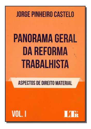 Panorama Geral Da Reforma Trabalhista Vol.1, De Jorge Pinheiro Castelo. Editora Ltr, Capa Mole Em Português
