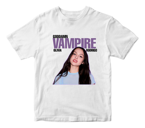 Remera Algodon Sin Género - Olivia Rodrigo Goddamn Vampire