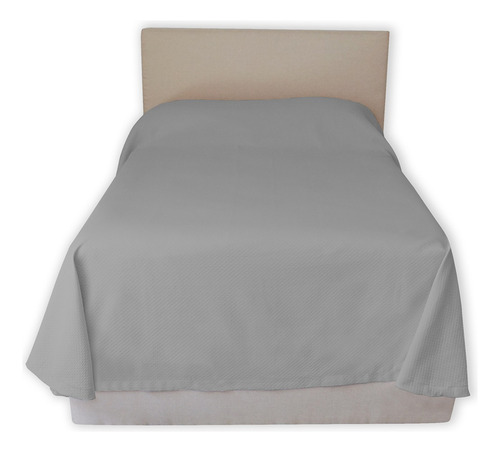 Colcha Hotelera Individual Hotel Collection Color Gris Rombo