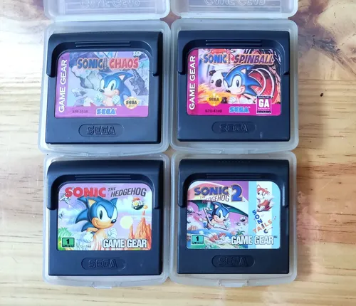 Lote 4 Jogos Originais Sonic Sega Game Gear Faço Por 499