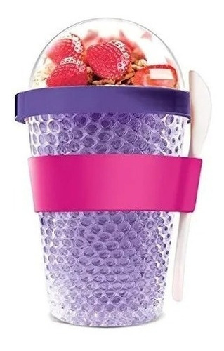 Vaso Refrigerado Para Cereales Yogurt Frutas Merienda Desayu