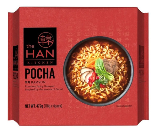 Ramen Coreano The Han Kitchen Pocharamyun Multibolsa 4pz118g