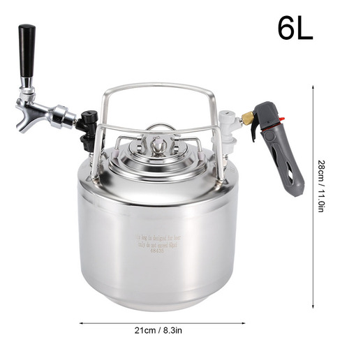 Barril De Cerveza De Cola De Acero Inoxidable Con Kit De Gri