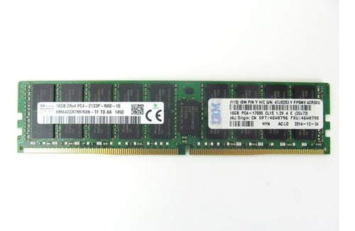 46w0798 Ibm 16gb Pc4-2133p-r Ddr4 Ecc 2rx4 Memoria Rdimm