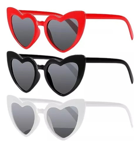 Lentes Corazón De Sol Set 3 Piezas Gafas Moda Dama Mujer