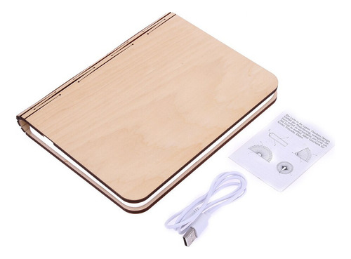 Para L Mesa De Madera Plegable En Forma De Libro Con Luz De