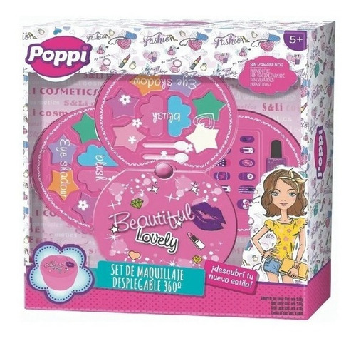 Set De Maquillaje Desplegable 360° S22058 Poppi Casa Valente