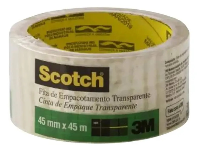 Fita De Empacotamento 3m Scotch 5802 45mm X 45m Transparente Liso