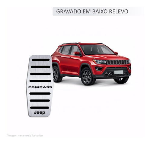 Acelerador Aço Inox Premium Jeep Compass