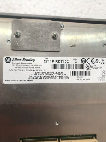 Allen Bradley 2711p-rdt10c Ihm Panelview 1000 (Usado)