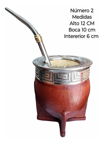 Mate Imperial Con Virola De Alpaca Con Aplique En Bronce