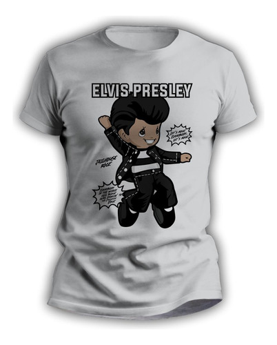 Remera Rockera Infantil Personalizada Elvis Presley - 7032