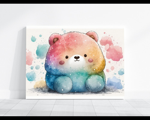 Canvas Patrones Intensos Teddy Bear Pop Art 65x50cm