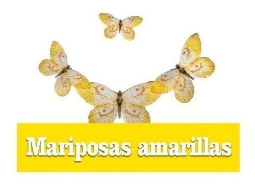 16 Mariposas Comestibles Amarilla Para Decoración De Postres