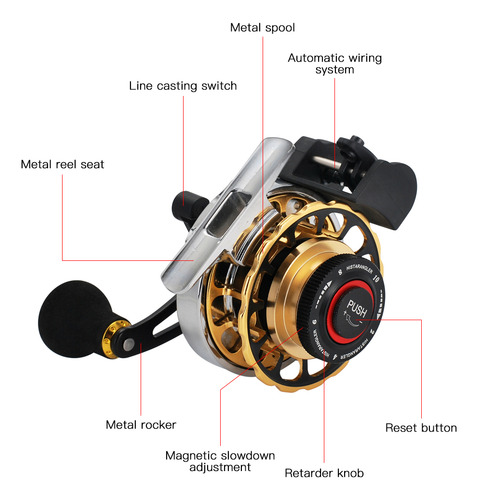 Carrete De Pesca Con Mosca Automático Con Extensión De Alamb