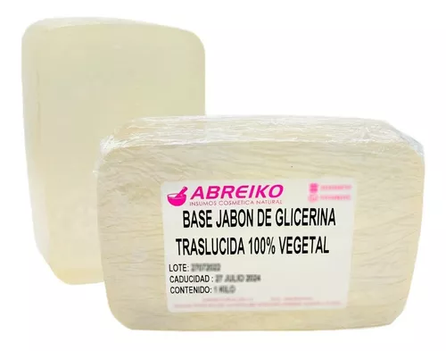 1 Kilo Base Jabon Glicerina Vegetal Transparente Alta Dureza