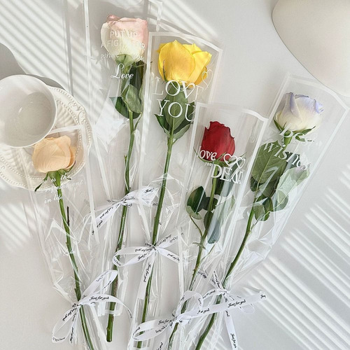 50 Unidades De Saco De Embrulho De Flores Em Estilo Único Co