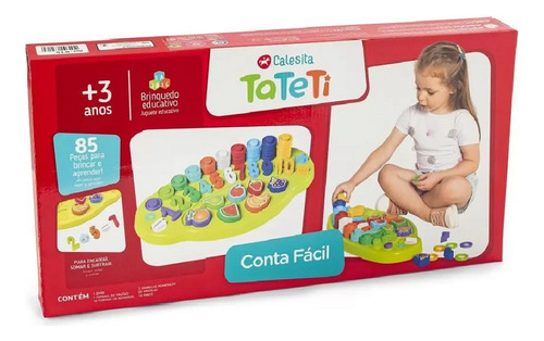 Brinquedo Infantil Conta Fácil Didático Matemática - Tateti Colorido