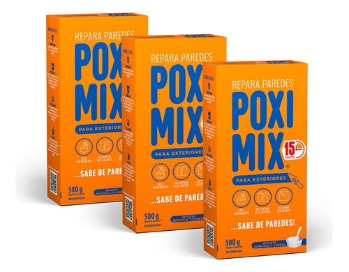 Poximix Mezcla Adhesiva A Base Cemento. Exterior. 3 X 500 Gr