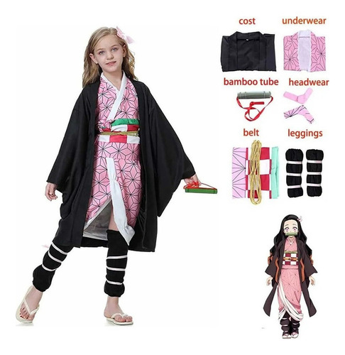 Demon Slayer Cosplay Kimono Traje Para Niños-tomioka Giyuu