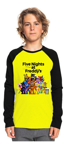 Polera Raglan Diseño Five Nights At Freddy's Dtf Cod 003