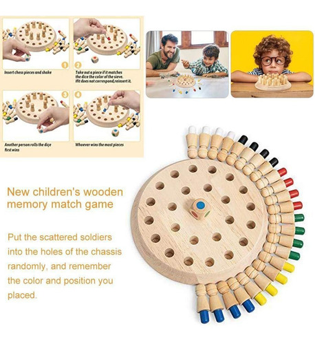 Parent-child Chess Memory Adulto Color Juego De Mesa Juguete