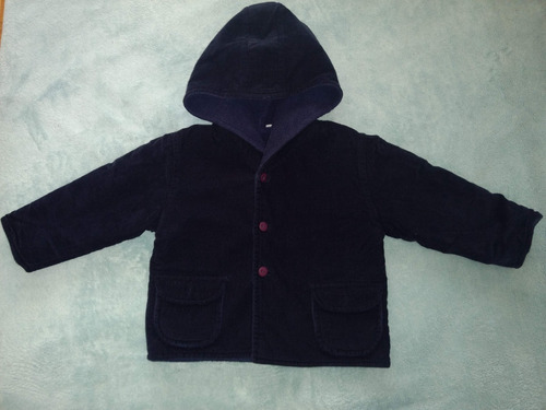 Campera Polar Corderoy Capucha Bebé Talle 2