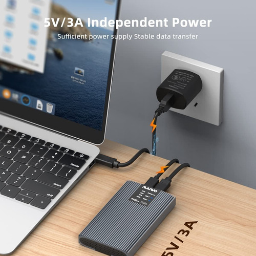 Maiwo K2022p Nvme Ahci M.2 Ssd Duplicator Enclosure, Usb3.2