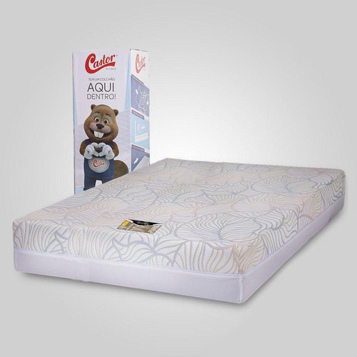 Colchão Castor Queen Na Caixa Vitagel Space Double Face D33 Cor Branco