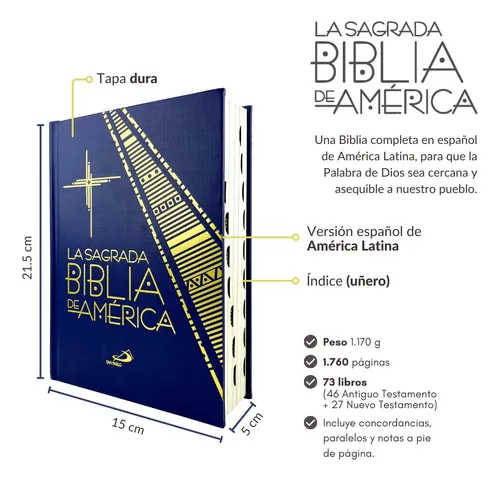 Sagrada Biblia De América - Estudio Con Uñero