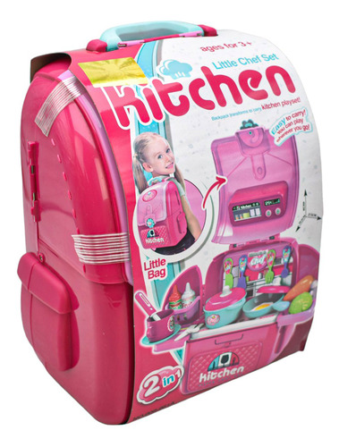 Cocinita Backpack Portatil 2 En 1 Little Chef Set 008-961a