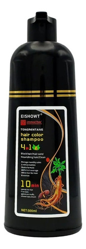 Champü Tinte 4 En 1 Eishowt 500 Ml Cubre Canas Negro 10 Pzas