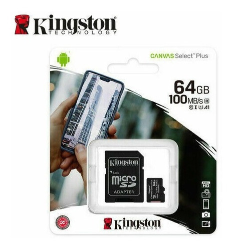 Imagen 1 de 2 de Memoria Micro Sd Kingston 64gb Clase 10 Original Chacao Tien