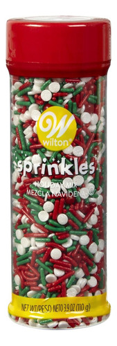 Sprinkles Mostacillas Mezcla Navidad Repostería Wilton