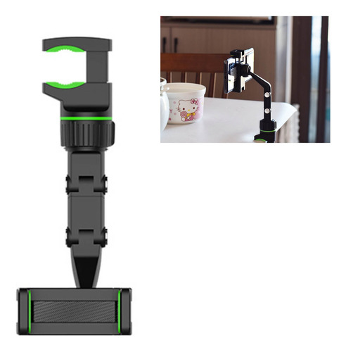 Soporte Para Teléfono Con Espejo Retrovisor De 360°