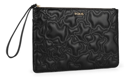 Clutch Tous Kaos Capitone En Color Negro