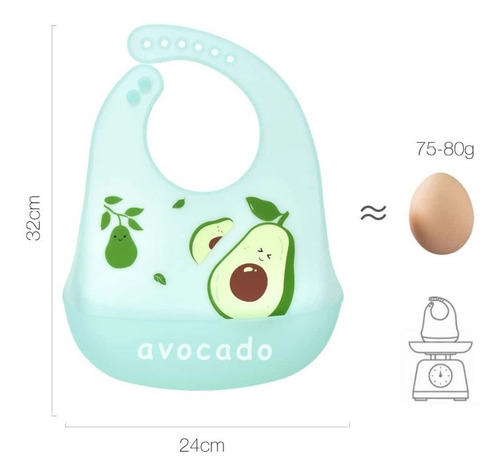 Imagen 2 de 5 de Babero De Silicona Ajustable Con Recoletor De Comida